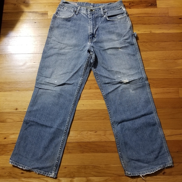 Abercrombie & Fitch Other - Vintage Abercrombie & Fitch Light Wash Distressed Carpenter Jeans Men's 32x30